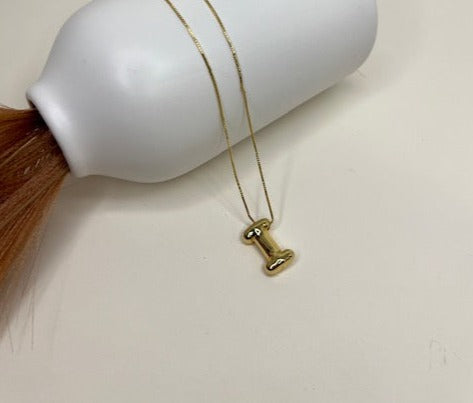 LETTER I BUBBLE NECKLACE IN GOLD FOR WOMEN