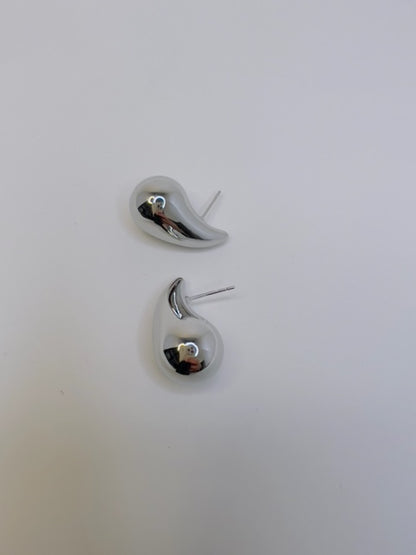 Medium Silver Drop Earrings