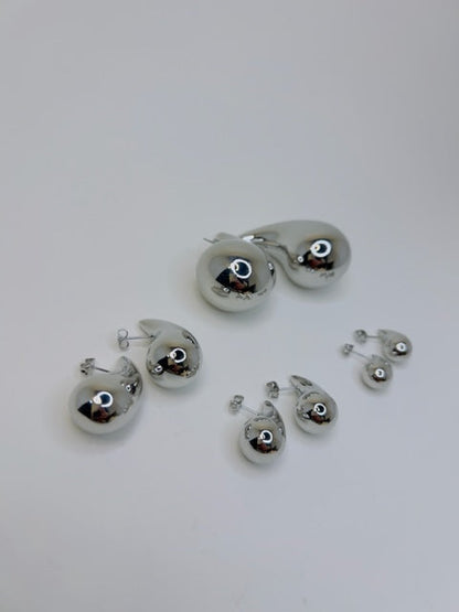 XXL Silver Drop Earrings