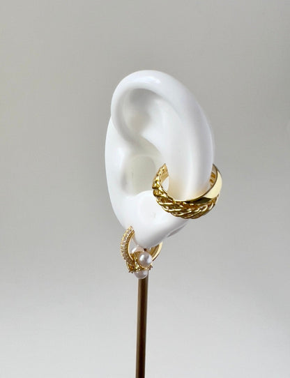 Pearly Hoop Earrings