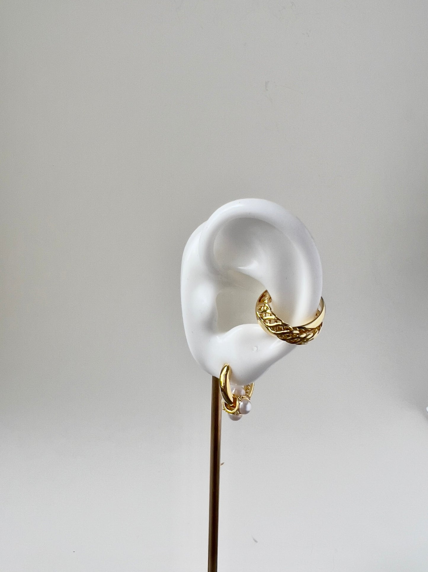 Pearly Hoop Earrings