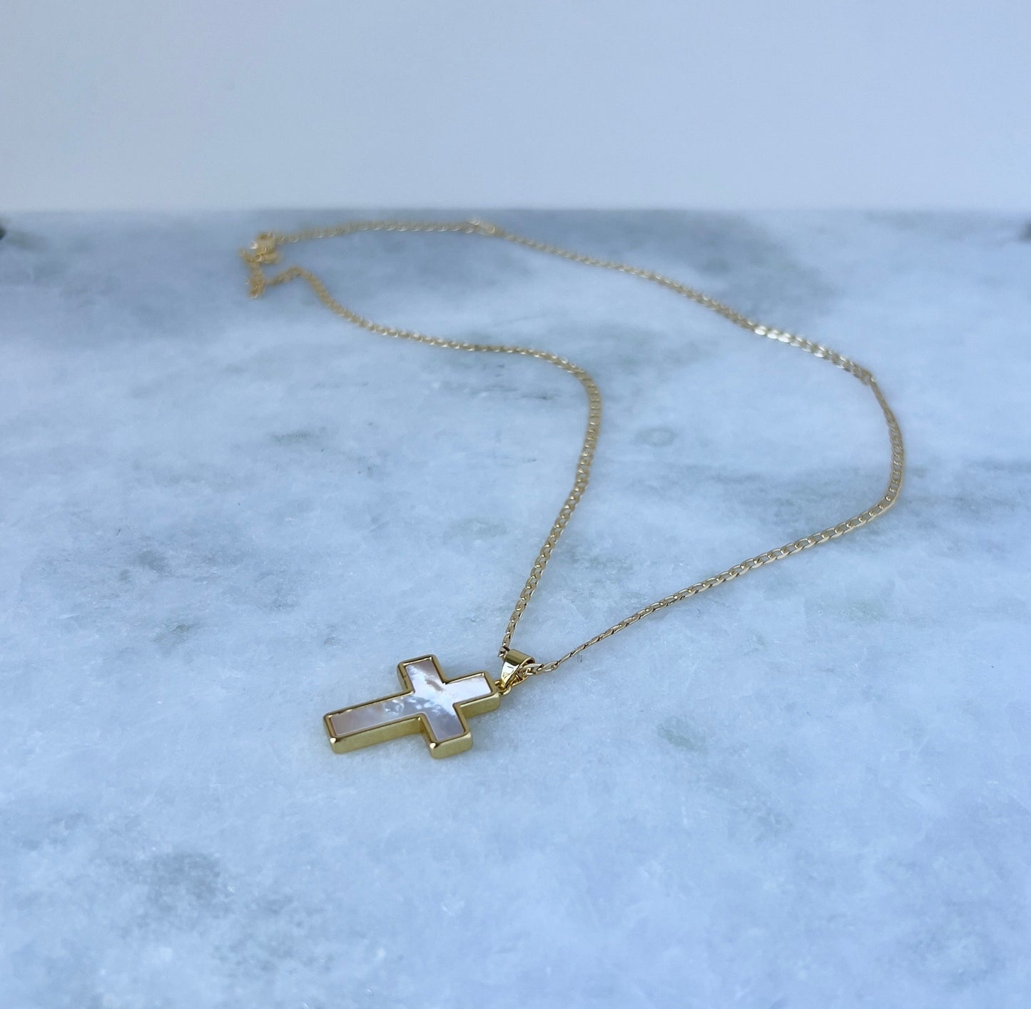 Double Cross Pendant Necklace