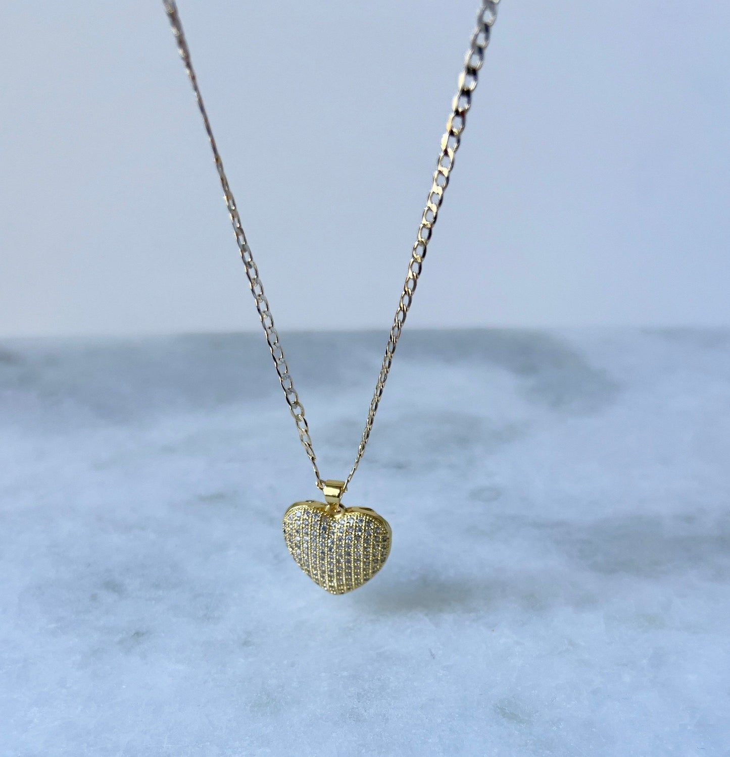 Double Heart Pendant Necklace