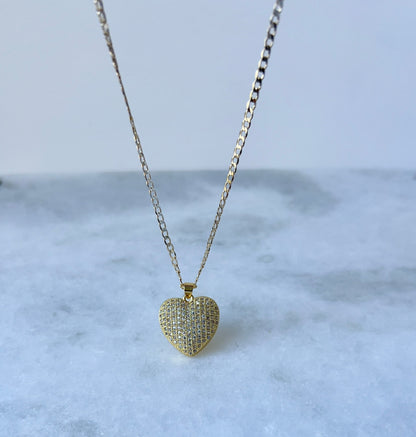 Double Heart Pendant Necklace