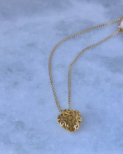 Double Heart Pendant Necklace