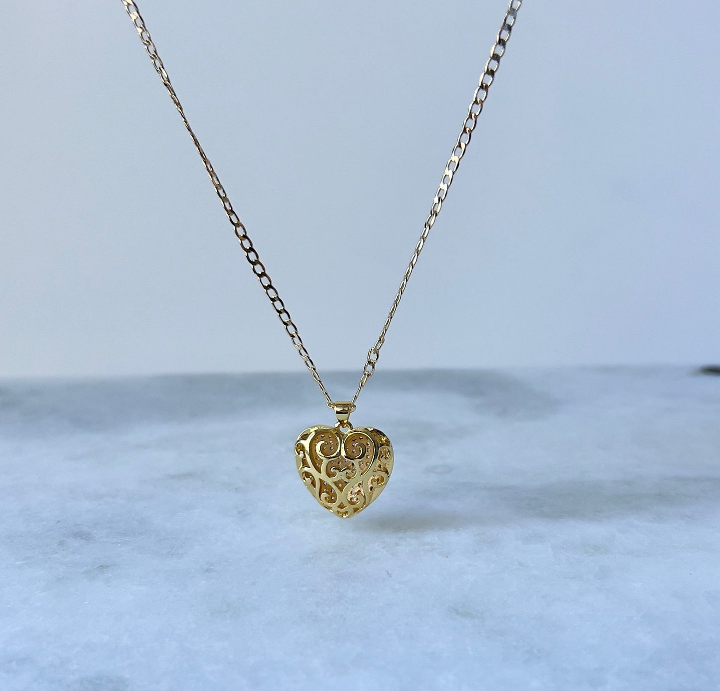 Double Heart Pendant Necklace