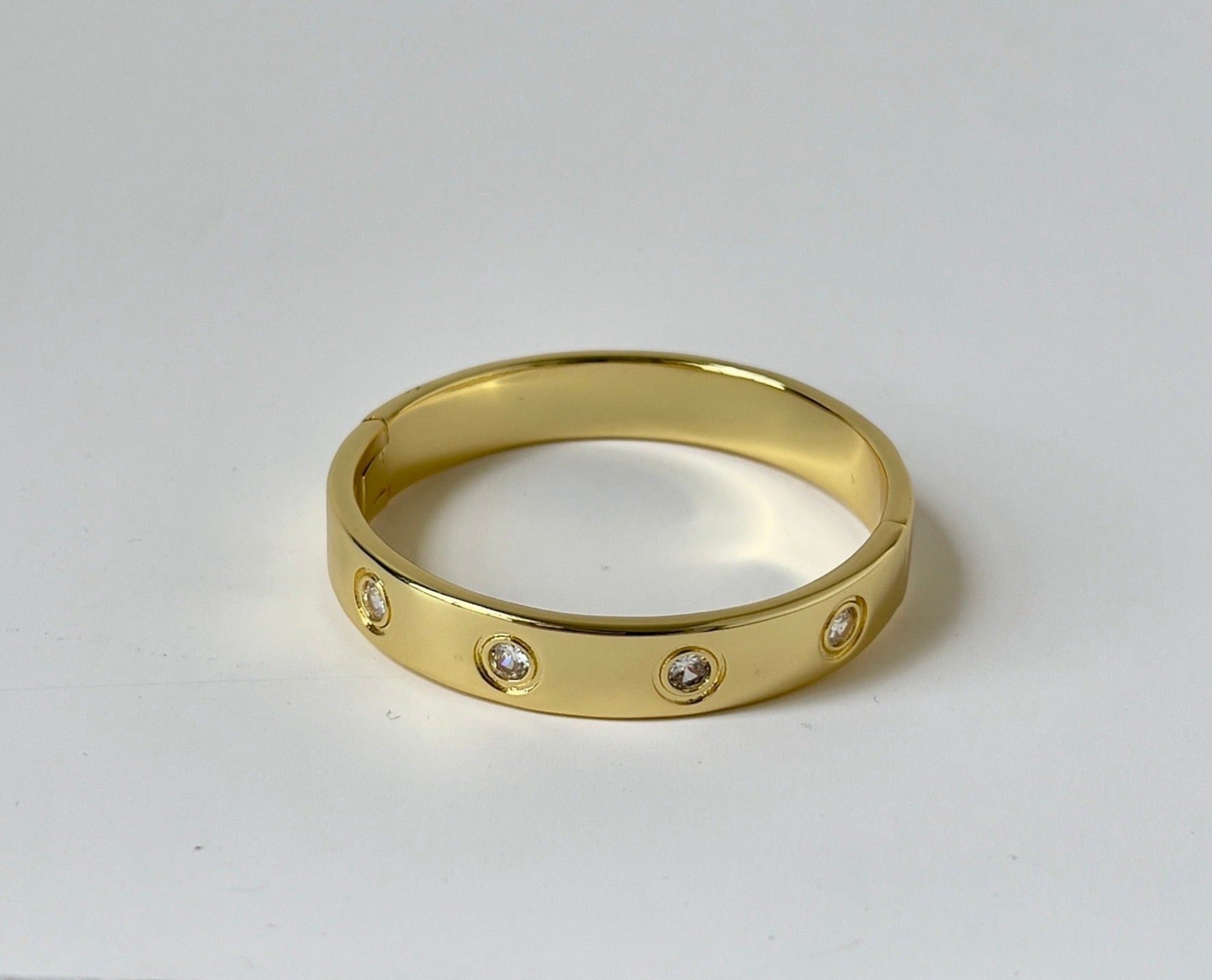 locked bracelet in gold