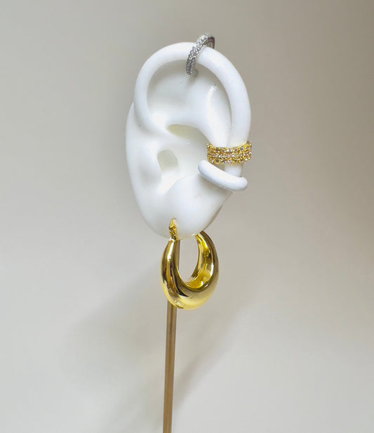 medium chunky hoop earrings