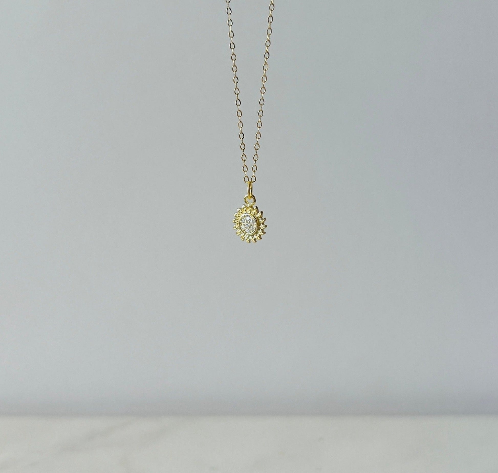sun shaped pendant necklace for women