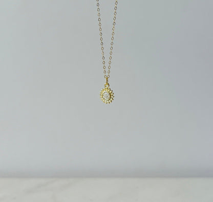 sun shaped pendant necklace for women