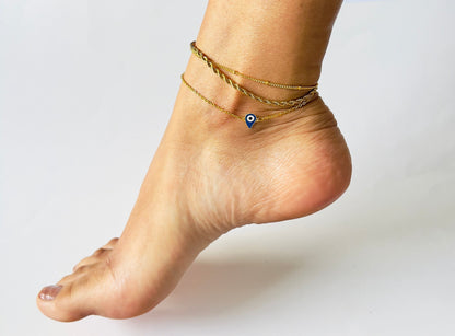 Double Layered Eye of Horus Anklet