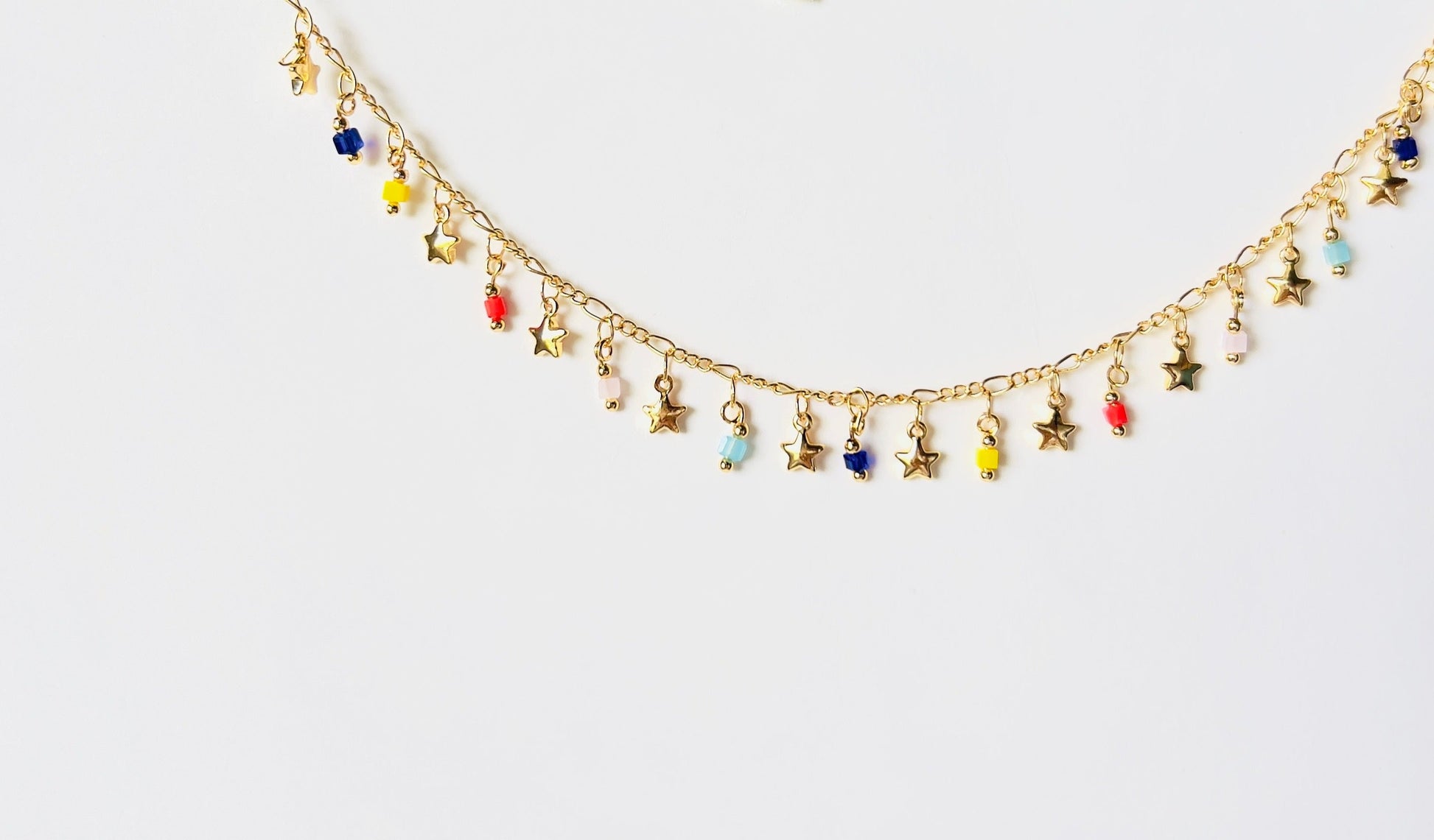 sky full of starts anklet in gold and multicolored for women