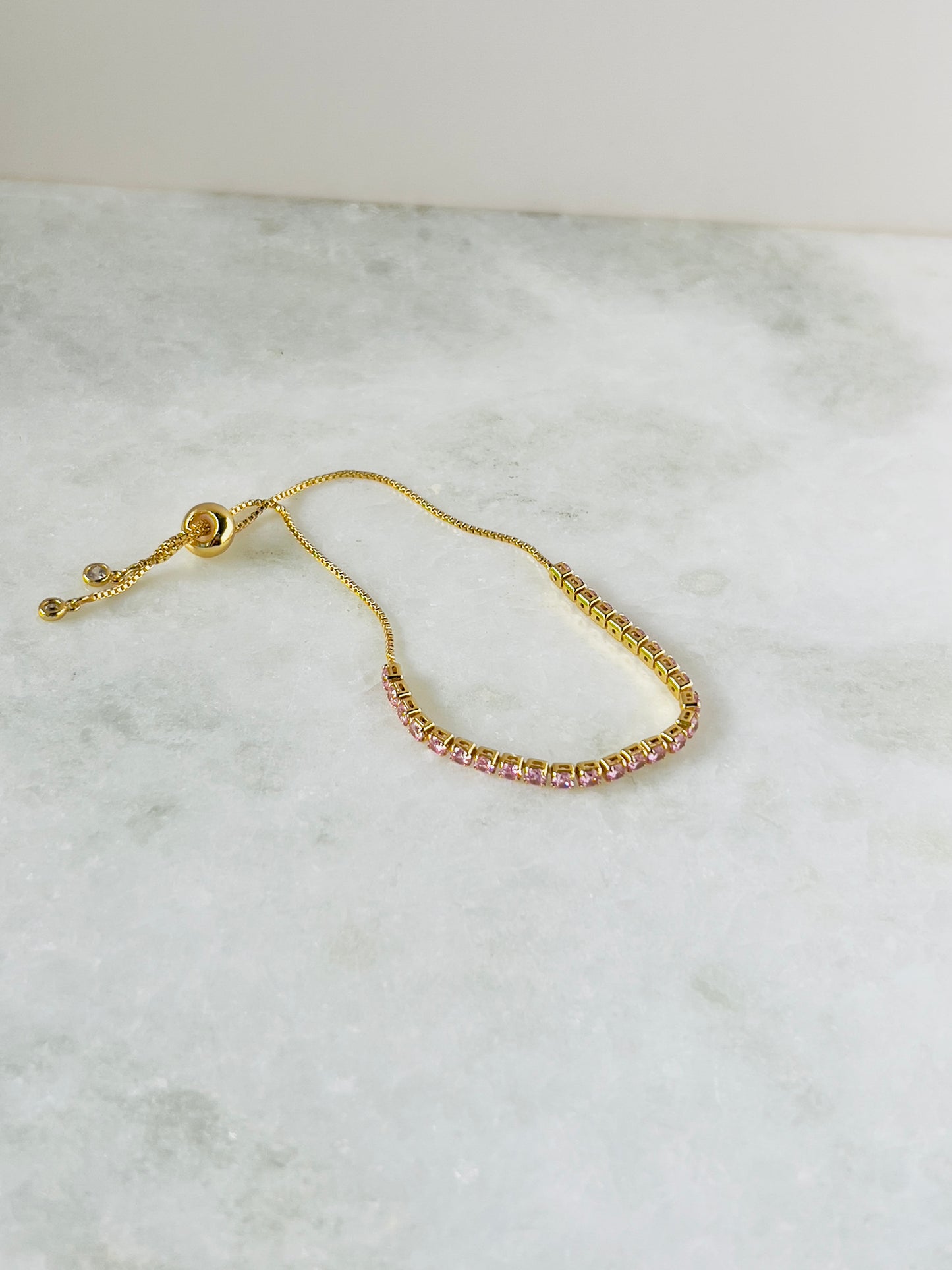 elegant faux crystal bracelet in pink perfect gift for cancer survival patients