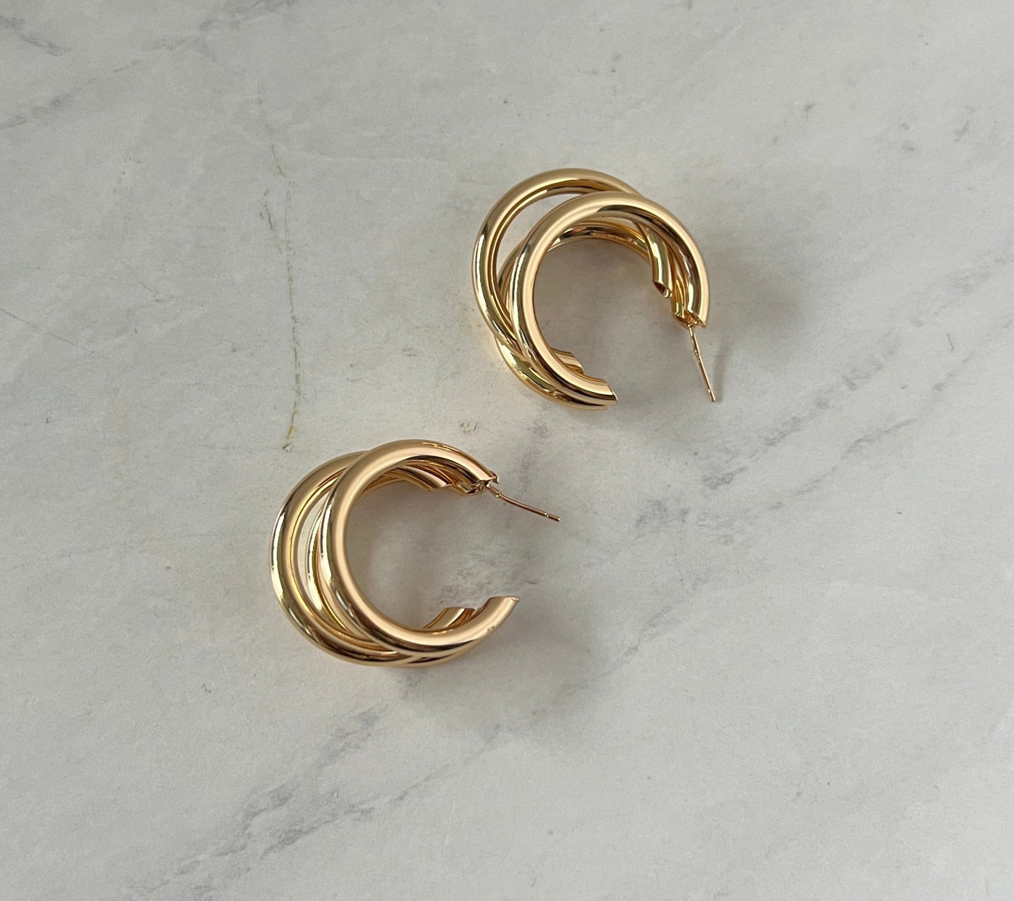 Tres Hoop Earrings