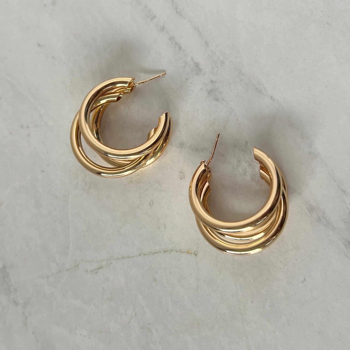 Tres Hoop Earrings