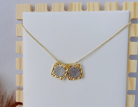 Gold plated medal pendant necklace perfect for birthday gifts for ladies, free shipping and quick delivery