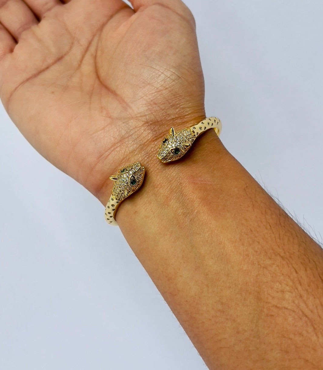 cat like gold plated bangle