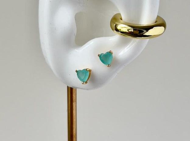 Blue Heart Earrings